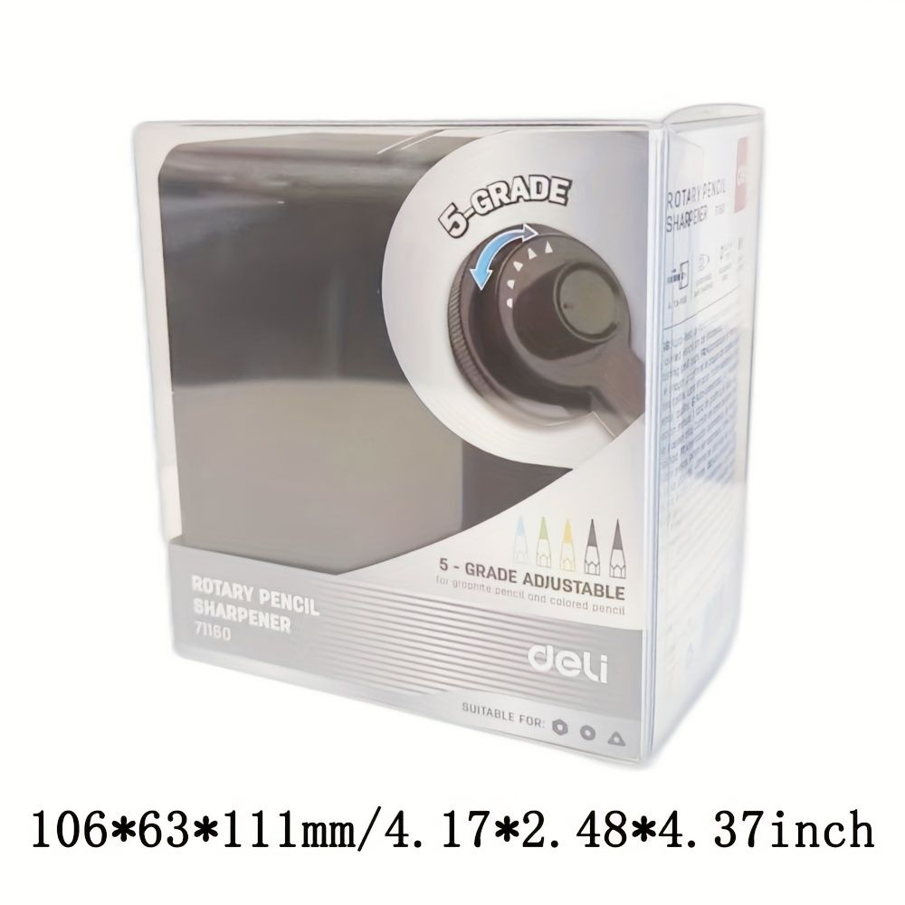 Deli Pencil Sharpener Durable Automatic Lead-in Student Sketch Learning Stationery Office Supplies - Renee Lane Company
