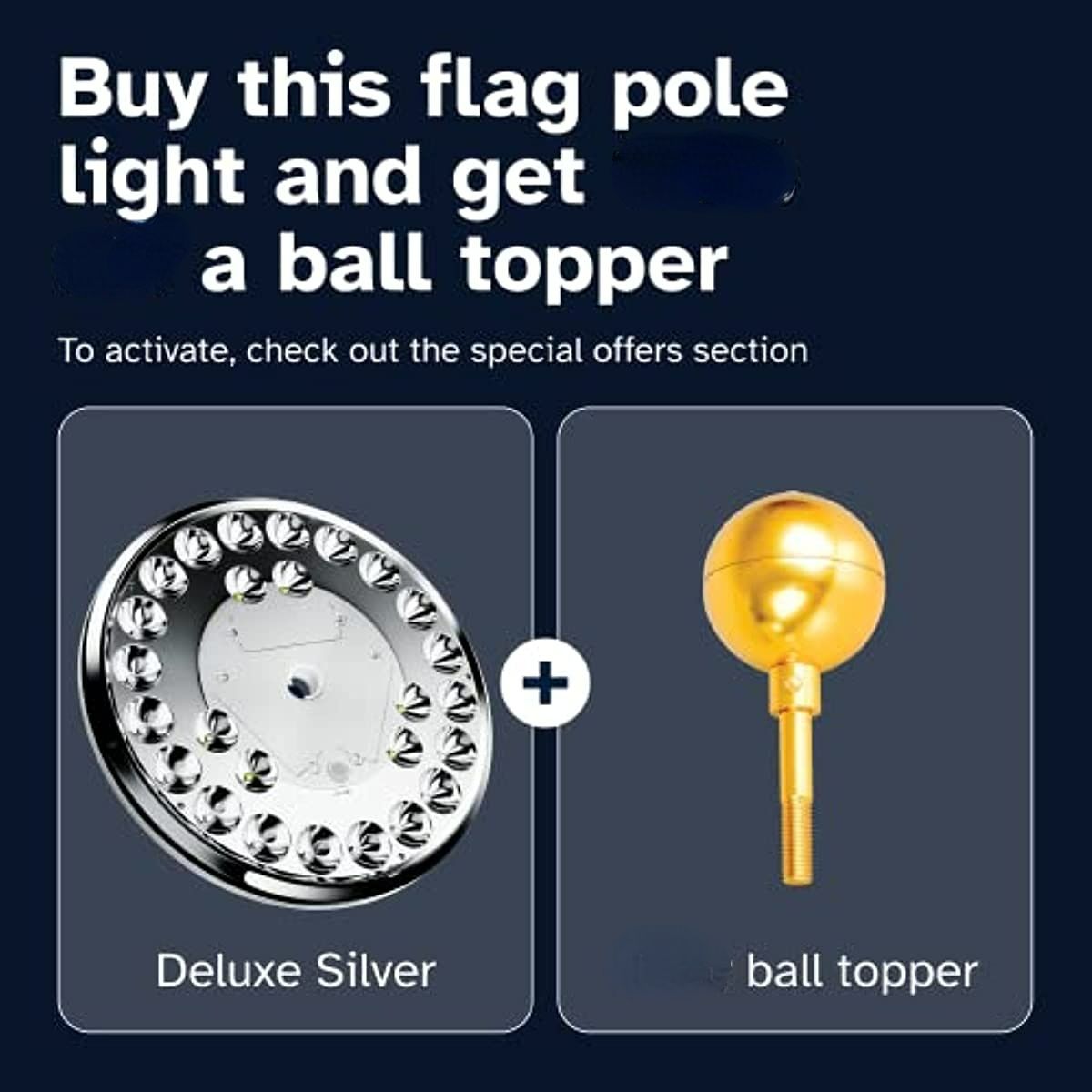 Deluxe Flag Pole Light Solar Powered - 1300 Lumen Solar Light for Flagpole - Light Up American Flag Outdoor with Solar Flag Pole Light from Dusk to Dawn for 12+ Hours; Silver Flag Light - Renee Lane Company