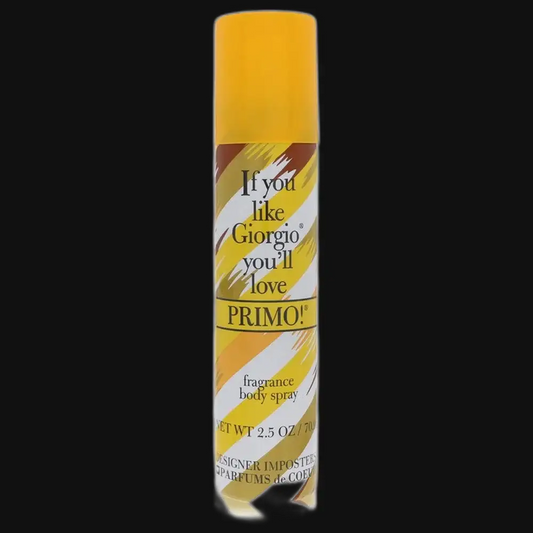 Women's fragrance body spray bottle with yellow cap