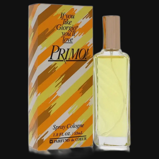 Women's spray cologne set with box and clear glass bottle, gold cap