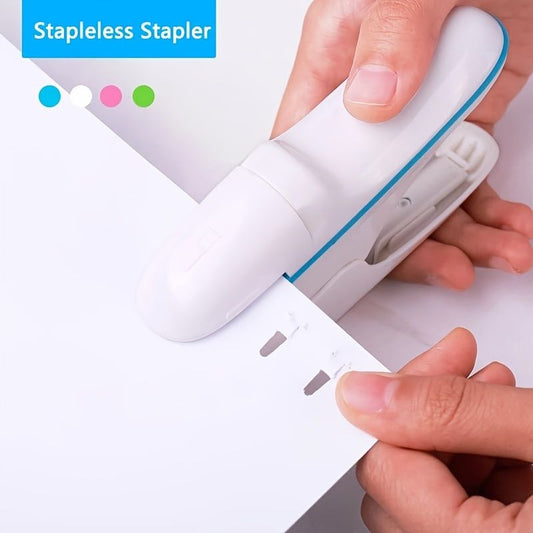 Desktop Nail-Free Stapler Maximum Fixed 7 Sheets, Mini Portable No Staple Stapling Machine Book Paper For Home School Office, Desktop Needle-Free Stapler For Bills, Papers And Documents Binding - Renee Lane Company
