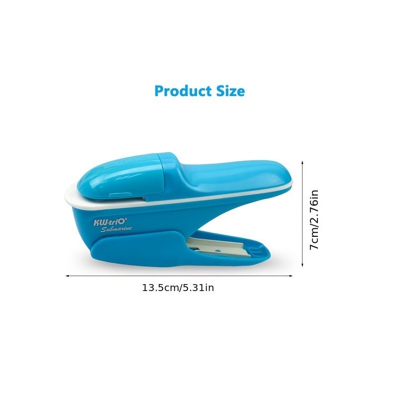 Desktop Nail-Free Stapler Maximum Fixed 7 Sheets, Mini Portable No Staple Stapling Machine Book Paper For Home School Office, Desktop Needle-Free Stapler For Bills, Papers And Documents Binding - Renee Lane Company