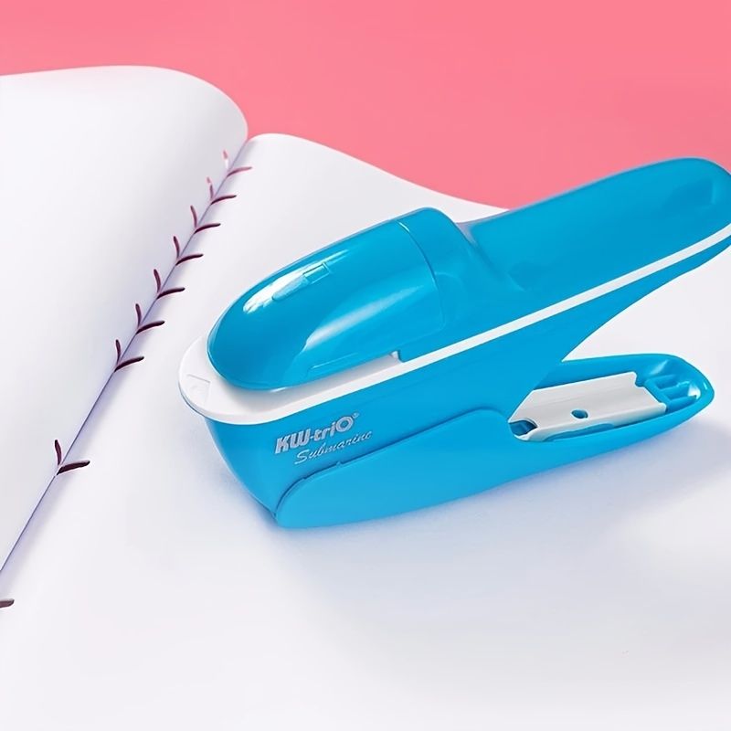 Desktop Nail-Free Stapler Maximum Fixed 7 Sheets, Mini Portable No Staple Stapling Machine Book Paper For Home School Office, Desktop Needle-Free Stapler For Bills, Papers And Documents Binding - Renee Lane Company