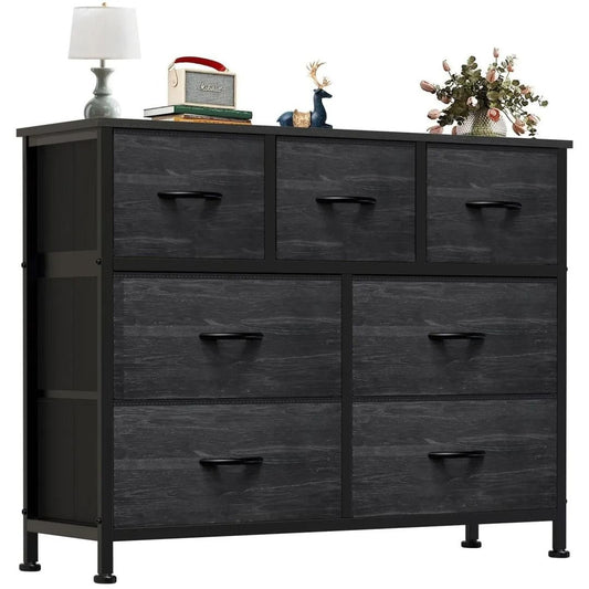 Desser For Bedroom With 7 Fabric Drawers Organizer Storage Closet Chest Clothes For Living Room Display Cabinet Of Furniture - Renee Lane Company