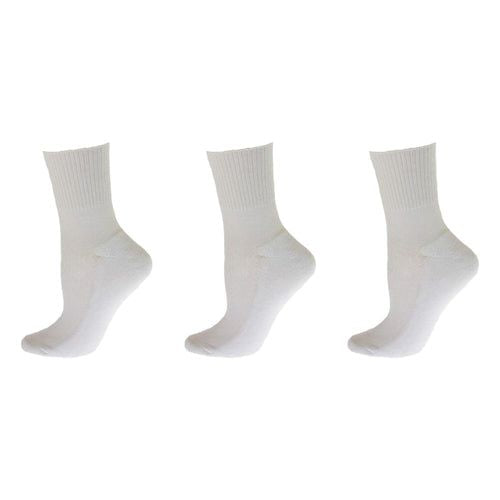 Diabetic/Arthritic Cushioned Cotton Ankle Socks 3 Pack Women Socks - Renee Lane Company