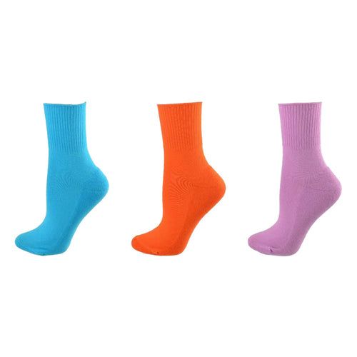 Diabetic/Arthritic Cushioned Cotton Ankle Socks 3 Pack Women Socks - Renee Lane Company
