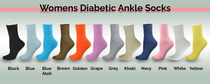 Diabetic/Arthritic Cushioned Cotton Ankle Socks 3 Pack Women Socks - Renee Lane Company