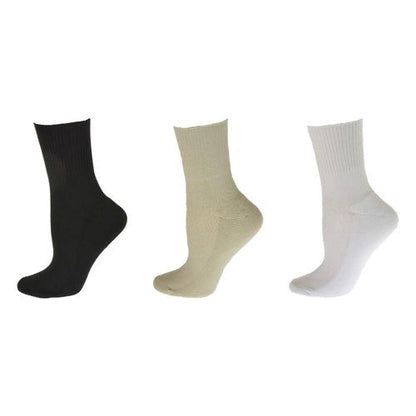 Diabetic/Arthritic Cushioned Cotton Ankle Socks 3 Pack Women Socks - Renee Lane Company