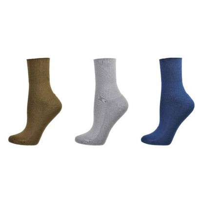Diabetic/Arthritic Cushioned Cotton Ankle Socks 3 Pack Women Socks - Renee Lane Company