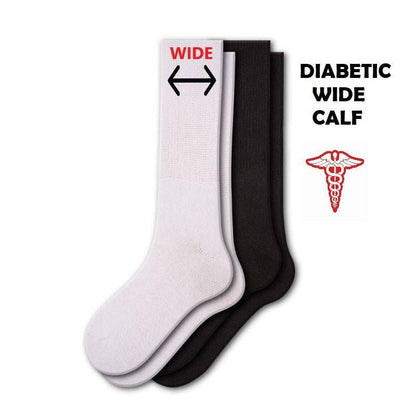 Diabetic Wide-Calf Combed Cotton Men's Socks 2-Pair Pack - Renee Lane Company