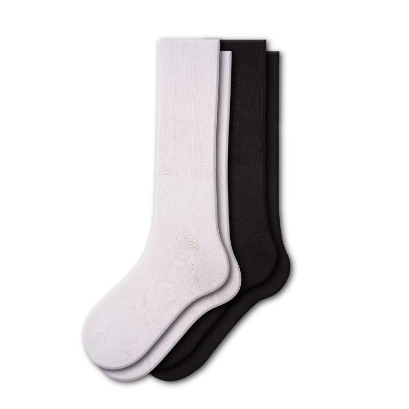 Diabetic Wide-Calf Combed Cotton Men's Socks 2-Pair Pack - Renee Lane Company