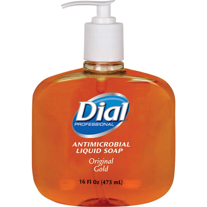 Dial Professional Gold Antibacterial Liquid Hand Soap 16 OZ Pump Bottle (Pack of 12) - Renee Lane Company