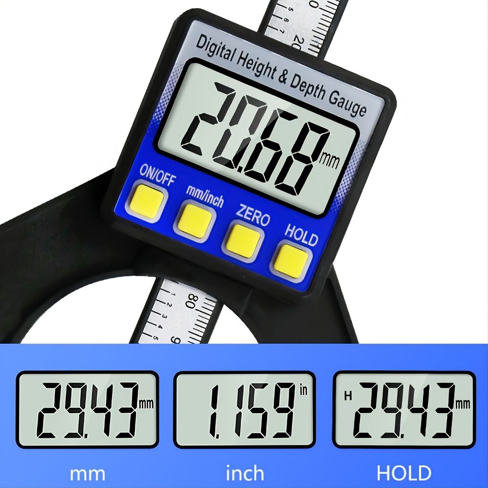 Digital Angle Finder Ruler 80mm Digital Height Depth Gauge Magnetic Smart Measuring Tool Set - Renee Lane Company