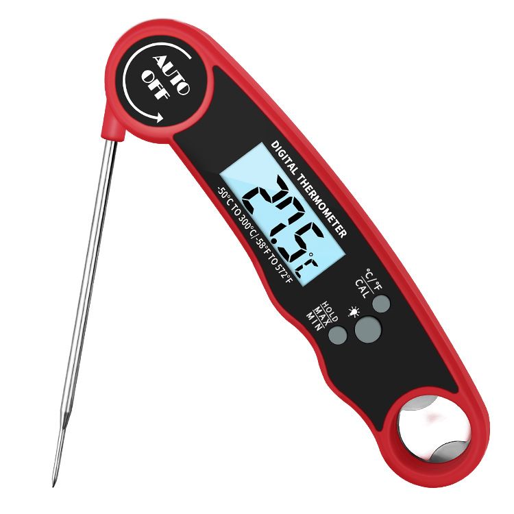Digital Meat Thermometer with Probe - Waterproof;  Kitchen Instant Read Food Thermometer for Cooking;  Baking;  Liquids;  Candy;  Grilling BBQ & Air Fryer - Renee Lane Company