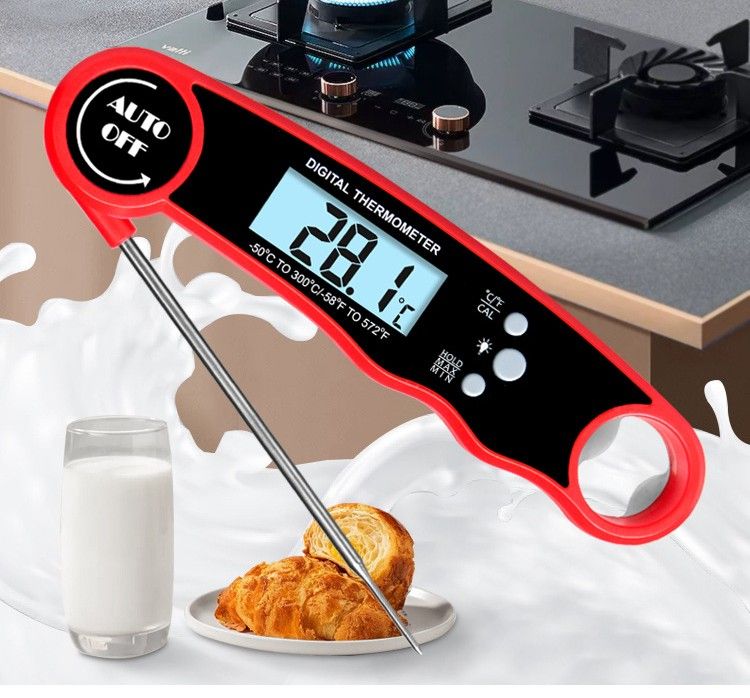 Digital Meat Thermometer with Probe - Waterproof;  Kitchen Instant Read Food Thermometer for Cooking;  Baking;  Liquids;  Candy;  Grilling BBQ & Air Fryer - Renee Lane Company
