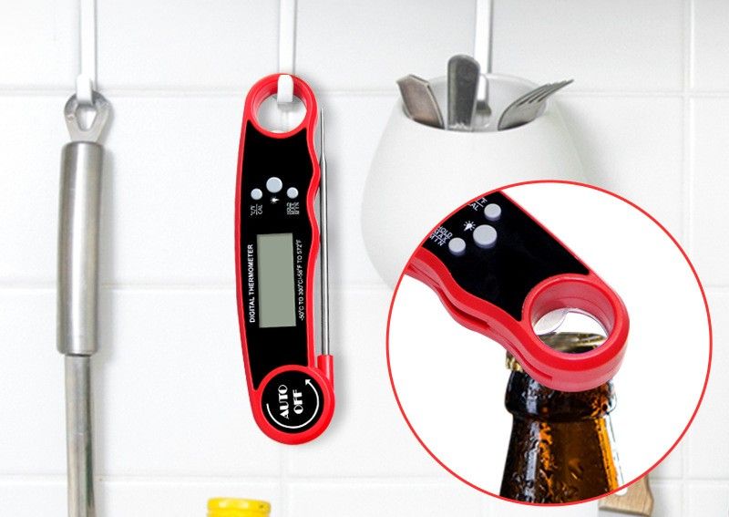 Digital Meat Thermometer with Probe - Waterproof;  Kitchen Instant Read Food Thermometer for Cooking;  Baking;  Liquids;  Candy;  Grilling BBQ & Air Fryer - Renee Lane Company