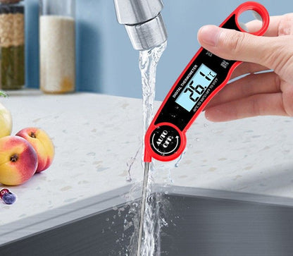 Digital Meat Thermometer with Probe - Waterproof;  Kitchen Instant Read Food Thermometer for Cooking;  Baking;  Liquids;  Candy;  Grilling BBQ & Air Fryer - Renee Lane Company
