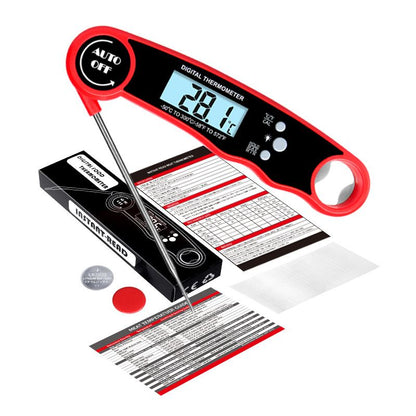 Digital Meat Thermometer with Probe - Waterproof;  Kitchen Instant Read Food Thermometer for Cooking;  Baking;  Liquids;  Candy;  Grilling BBQ & Air Fryer - Renee Lane Company