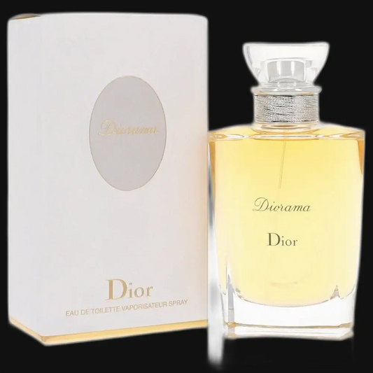 Diorama eau de toilette spray bottle with silver cap and box
