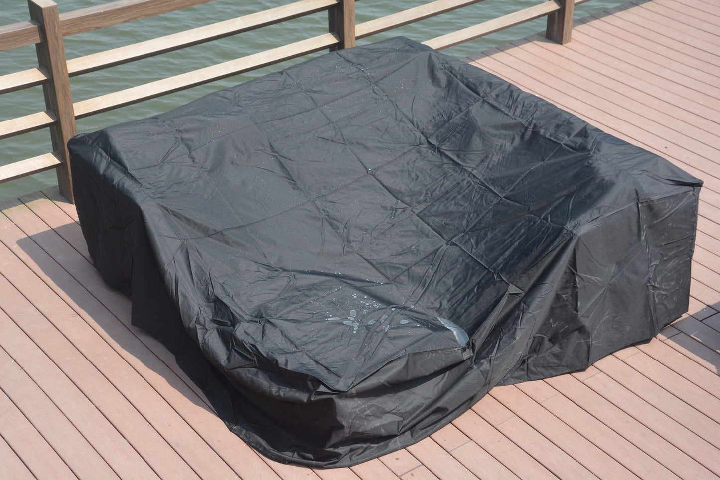 Direct Wicker 106x106in Durable and Water Resistant Outdoor Furniture Cover with Buckles Fits - Renee Lane Company