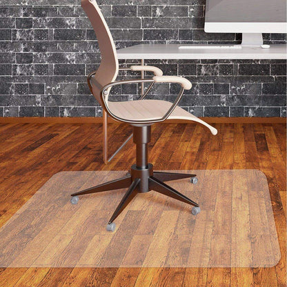 Direct Wicker Office Chair Mat for Hard Floor (30 "X 48" Rectangle), Transparent PVC Material - Renee Lane Company