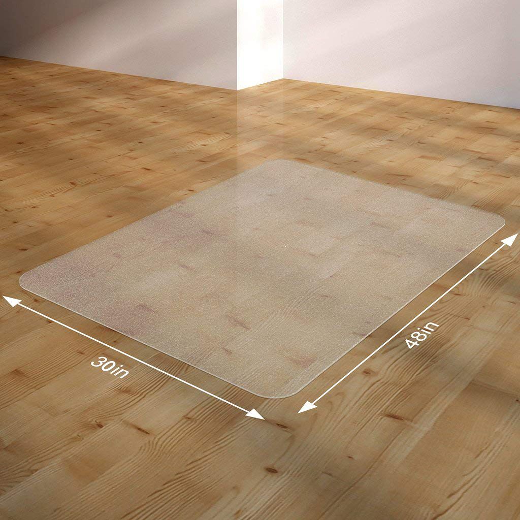 Direct Wicker Office Chair Mat for Hard Floor (30 "X 48" Rectangle), Transparent PVC Material - Renee Lane Company