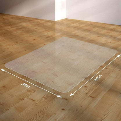 Direct Wicker Office Chair Mat for Hard Floor (30 "X 48" Rectangle), Transparent PVC Material - Renee Lane Company