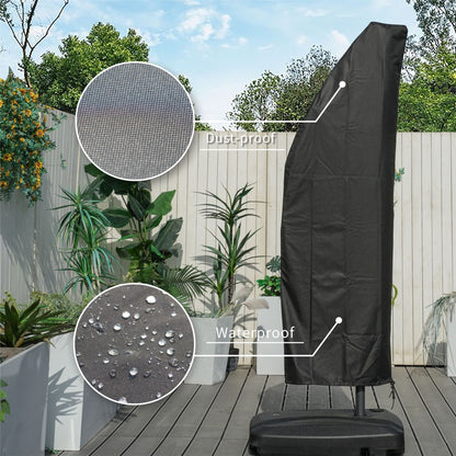Direct Wicker Outdoor Patio Cantilever Umbrella Zipper Cover - Renee Lane Company