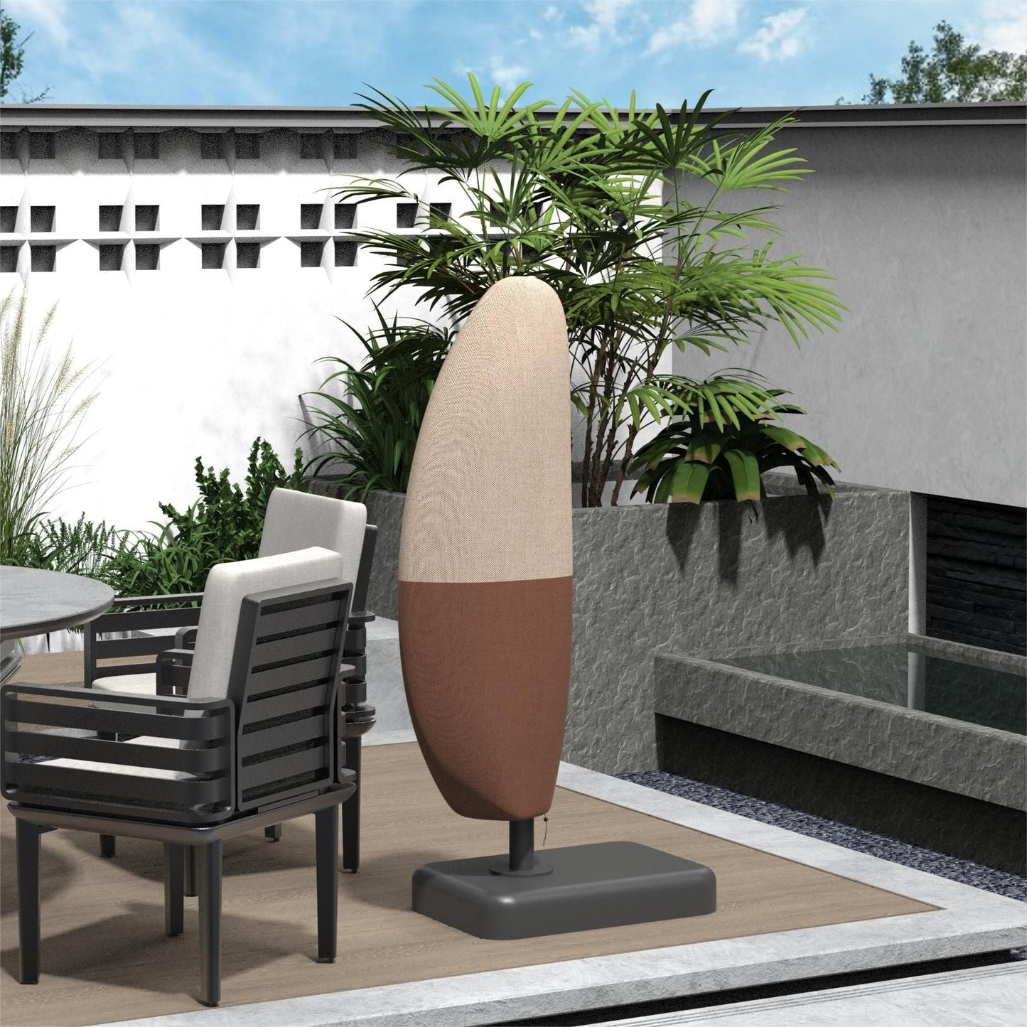 Direct Wicker Outdoor Patio Cantilever Umbrella Zipper Cover - Renee Lane Company