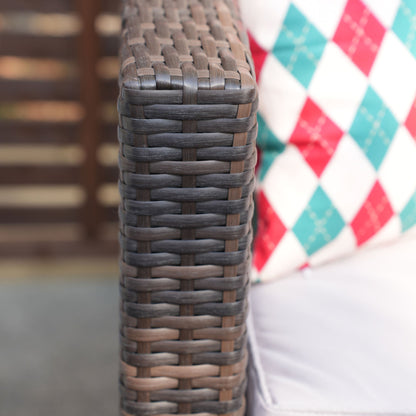 Direct Wicker Outdoor Patio Conversation Set with Storage Box with Cushion - Renee Lane Company