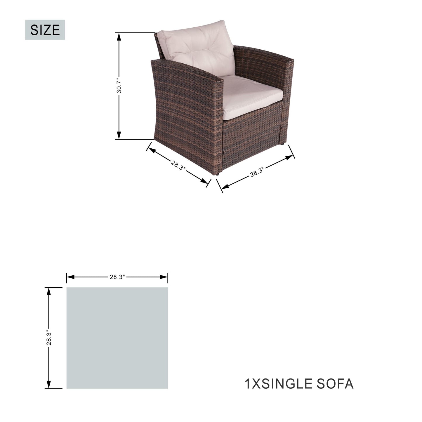 Direct Wicker Outdoor Patio Conversation Set with Storage Box with Cushion - Renee Lane Company