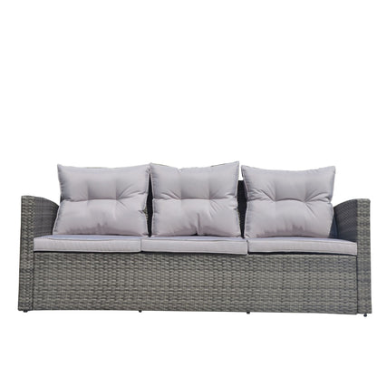 Direct Wicker Outdoor Patio Conversation Set with Storage Box with Cushion - Renee Lane Company