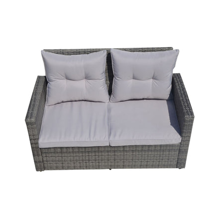 Direct Wicker Outdoor Patio Conversation Set with Storage Box with Cushion - Renee Lane Company