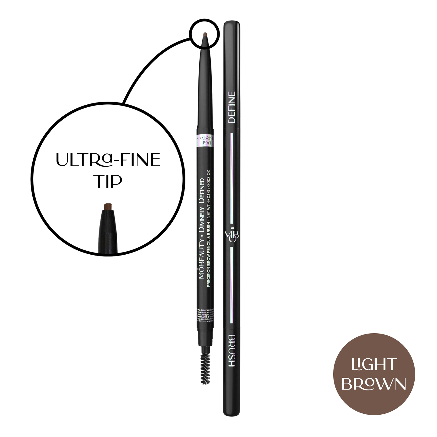 Divinely Defined | Precision Brow Pencil & Brush [THIN] - Renee Lane Company
