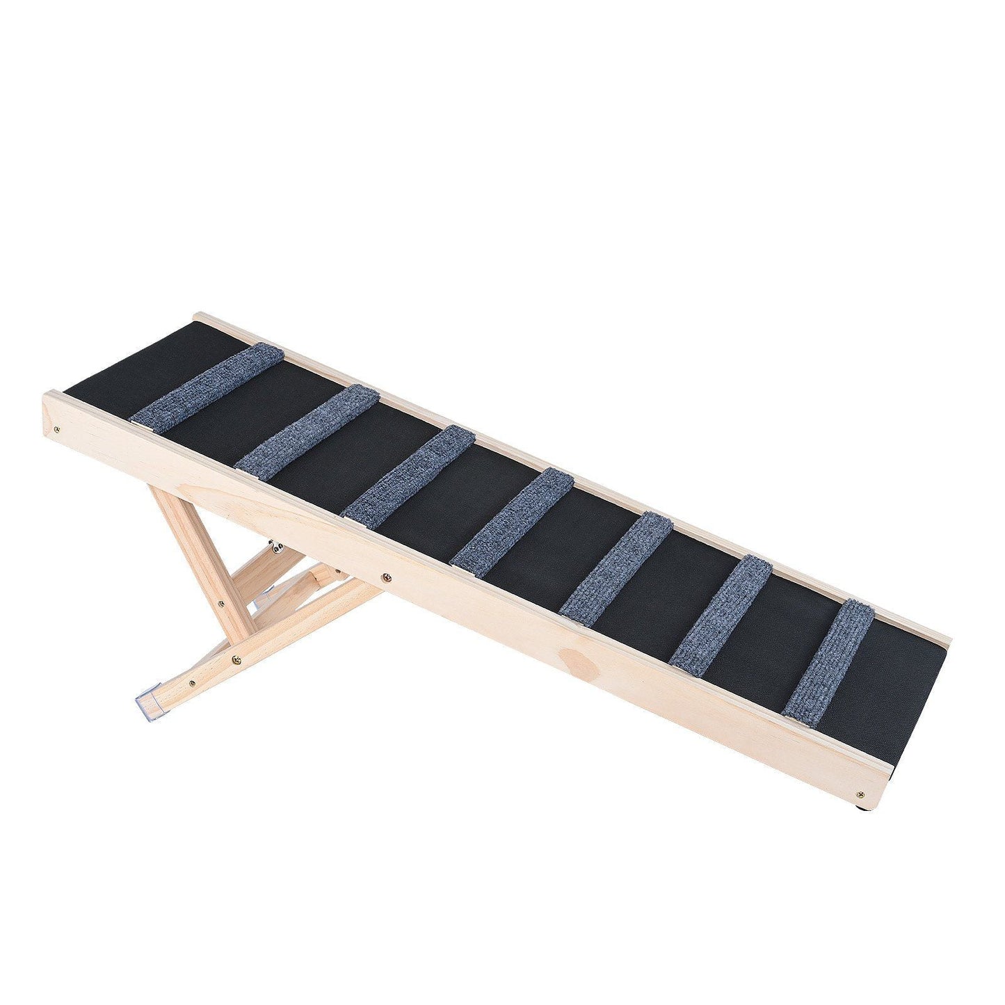 Dog Ramp, Folding Pet Ramp for Bed, Adjustable Dog Ramp for Small, Large, Old Dogs & Cats, Wooden Pet Ramp with 39.3" Long Ramp, Adjustable from 15" to 22", Suitable for Couch, Sofa, Car - Renee Lane Company