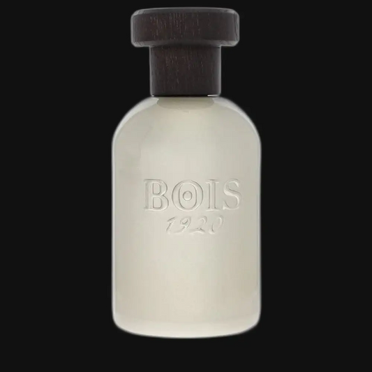 Dolce Di Giorno by Bois 1920 perfume bottle with dark cap and BOIS 1920 embossing