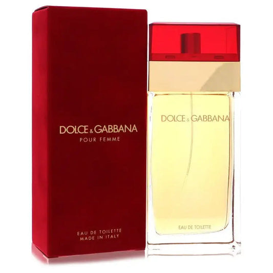 Dolce & Gabbana eau de toilette spray bottle with matching red femme gift box