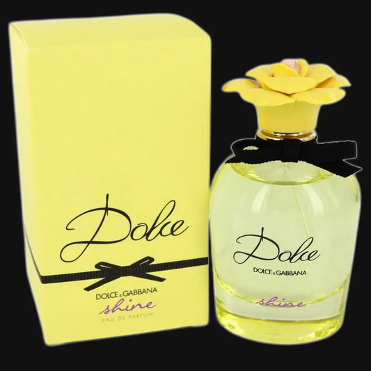 Women's eau de parfum gift set: yellow bottle with flower topper and matching box