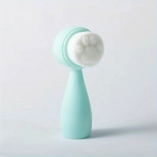 Double-Sided Silicone Face Brush with Soft Bristles for Exfoliating and Massaging Skin Care - Cute Cat Paw Design for Facial Cleansing and Makeup Removal - Renee Lane Company