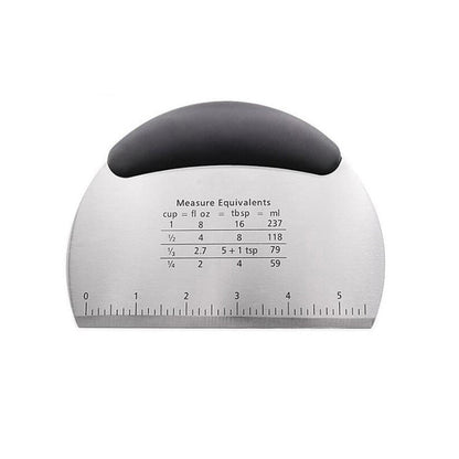 Dough Cutter with Scale Stainless Steel Noodles Cutter Baking Knife Kitchen Gadget Baking Pastry Tools - Renee Lane Company