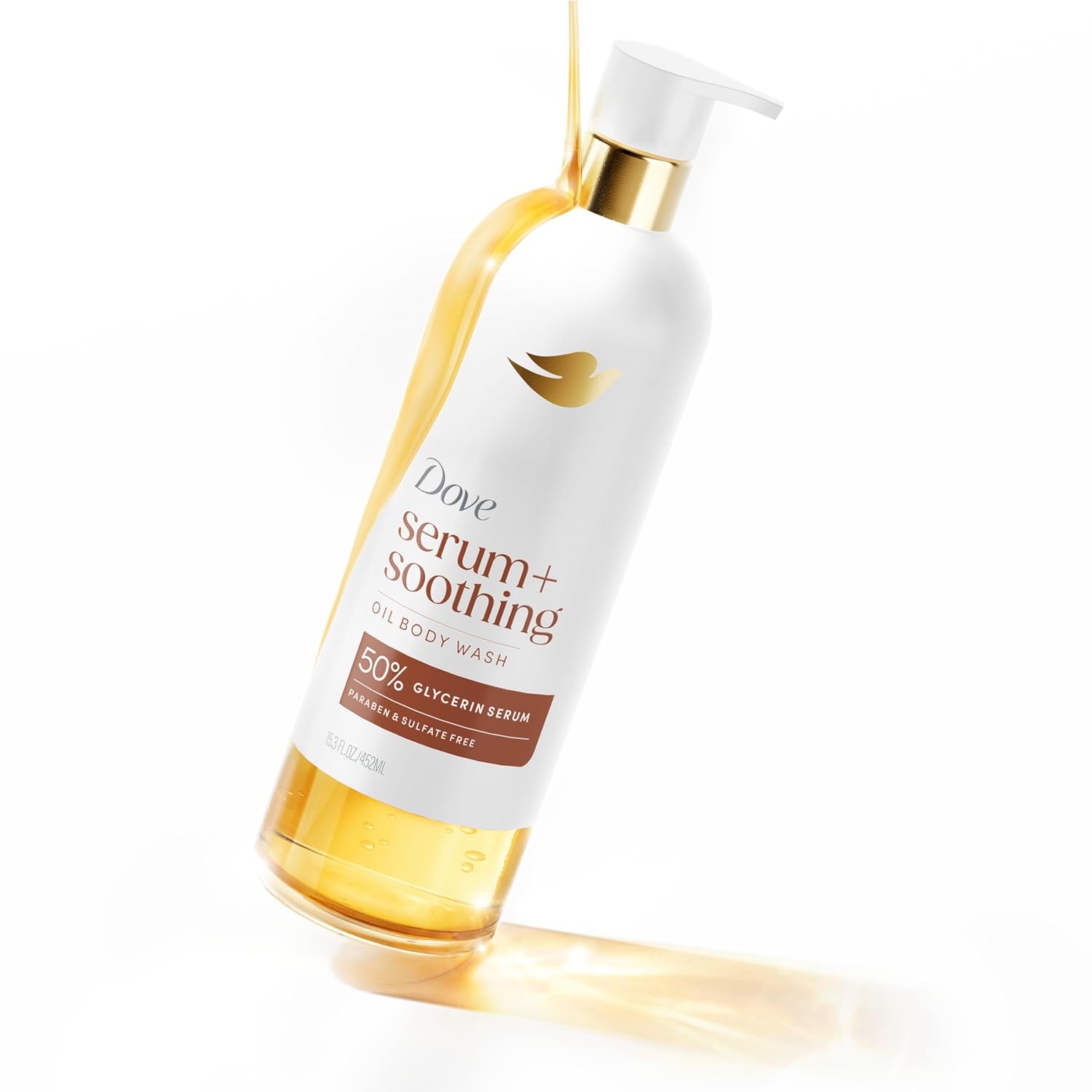 Dove Almond Oil & Sandal Wood Oil Body Wash Serum + Soothing For Women for Hydrated & Repaired Skin 15.3 fl oz - Renee Lane Company