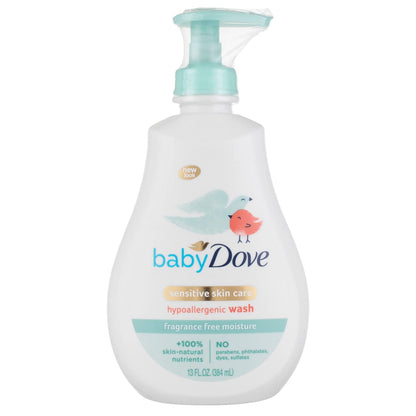 Dove Baby Tip To Toe Wash 13 Ounce Sensitive Pump (384ml) (6 Pack) - Renee Lane Company