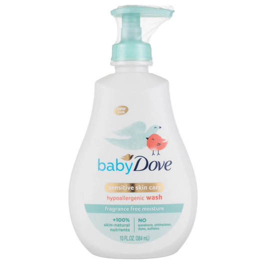 BabyDove baby tip-to-toe wash pump bottle, fragrance-free sensitive skin care
