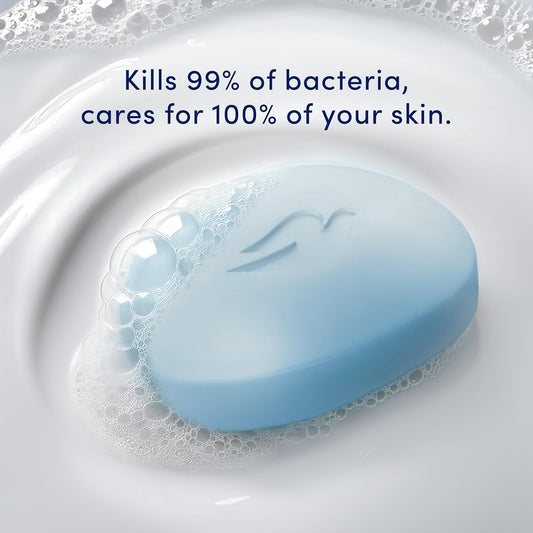 Dove Beauty Bar Soap Antibacterial Care 6 Count For Clean, Moisturized Skin, Removes Bacteria 3.75 oz - Renee Lane Company