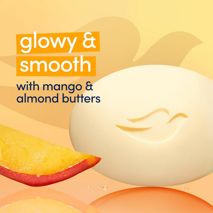Dove Beauty Bar Soap Glowing Mango & Almond Butters, 8 Bars for Radiant Skin, Illuminates Skin 3.75 oz - Renee Lane Company