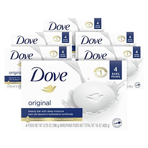 Dove Beauty Bar Soap Original 24 Count for Soft, Smooth Skin, with 1/4 Moisturizing Cream 3.75 oz - Renee Lane Company