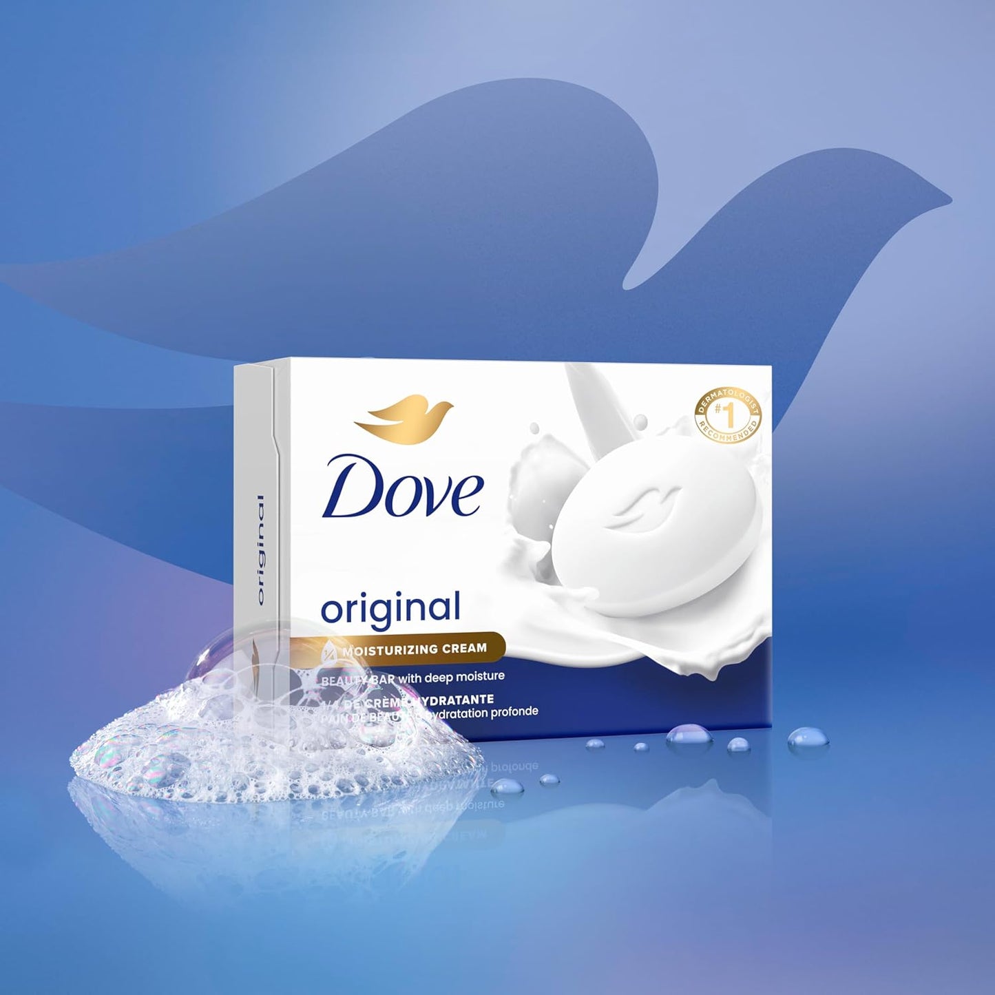 Dove Beauty Bar Soap Original 8 Count for Soft, Smooth Skin, with 1/4 Moisturizing Cream 3.75 oz - Renee Lane Company