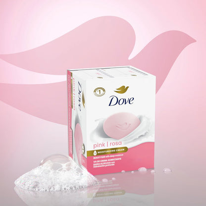 Dove Beauty Bar Soap Pink Rosa, 6 Bars for Soft, Smooth Skin, Cleans & Moisturizes 3.75 oz - Renee Lane Company