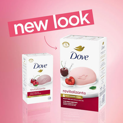 Dove Beauty Bar Soap Revitalizante Cherry & Chia Milk, for Revitalized Skin, 6 Bars A Skin Energy Boost 3.75 oz - Renee Lane Company