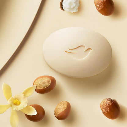 Dove Beauty Bar Soap Shea Butter, 8 Bars for Nourished, Radiant Skin, Enriches Skin 3.75 oz - Renee Lane Company